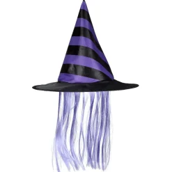 Chapeau de sorcière avec cheveux enfant-Gifi Outlet
