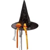Chapeau de sorcière noeud fleur noir orange H41 cm-Gifi Online