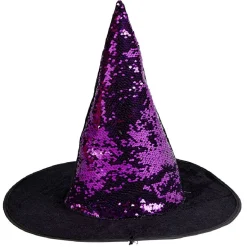 Chapeau Halloween sorcière TU enfant noir à sequins-Gifi Hot