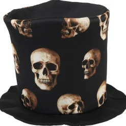 Chapeau haut de forme avec crânes pour déguisement adulte-Gifi Discount