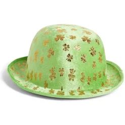 Chapeau Saint-Patrick taille adulte polyester vert avec trèfles dorés-Gifi Discount