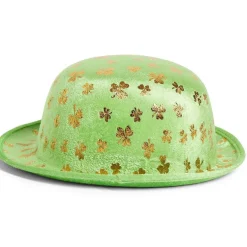 Chapeau Saint-Patrick taille adulte polyester vert avec trèfles dorés-Gifi Discount