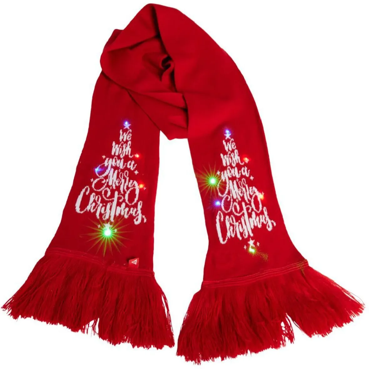Écharpe Merry Christmas lumineuse 12LED rouge-Gifi Online