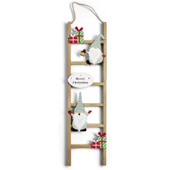 Échelle de Noël en bois à suspendre ou à poser H60cm - 2 modèles-Gifi Discount