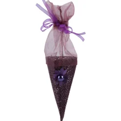 Cône à dragées organza violet x4-Gifi Outlet