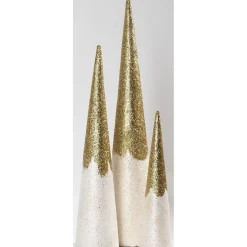 Cône blanc et doré Noël-Gifi Outlet