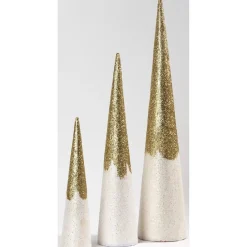 Cône blanc et doré Noël-Gifi Outlet