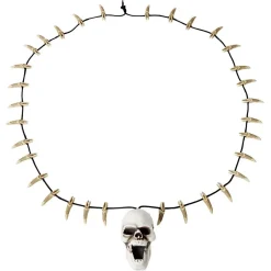 Collier Halloween dent et pendentif crâne tête de mort-Gifi
