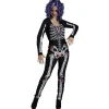 Combinaison imprimée squelette coloré femme-Gifi Clearance