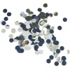 Confettis aluminium noir argenté doré Ø2 cm-Gifi New