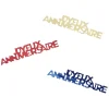 Confettis Joyeux anniversaire blanc, rouge et doré-Gifi Discount