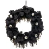 Couronne de fleurs noires lumineuse pour porte-Gifi New