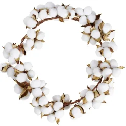 Couronne de Noël en branchage et coton mélangés-Gifi Hot