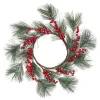 Couronne de Noël rouge et verte à suspendre-Gifi New