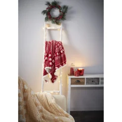 Couronne de Noël rouge et verte à suspendre-Gifi New