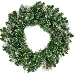 Couronne de Noël sapin floquée neige-Gifi Best