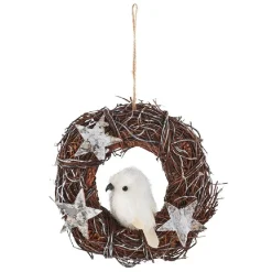 Couronne de Noël étoiles et oiseau-Gifi Best