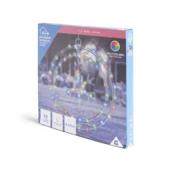 Couronne lumineuse flocon de neige 72LED multicolore Ø32cm-Gifi Clearance