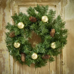 Couronne sapin et pomme de pin artificiel-Gifi New