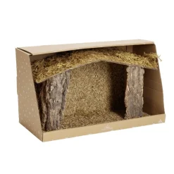 Crèche de Noël en bois et mousse 37x18xH22cm-Gifi Best