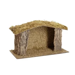 Crèche de Noël en bois et mousse 37x18xH22cm-Gifi Best