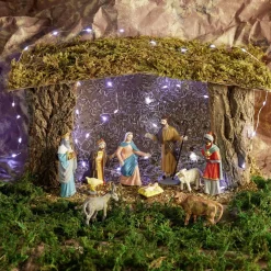 Crèche de Noël en bois et mousse 37x18xH22cm-Gifi Best