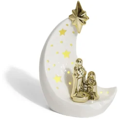 Crèche lune céramique lumineuse H18,5cm-Gifi Online