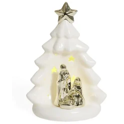 Crèche sapin céramique lumineuse H20,3cm-Gifi Online