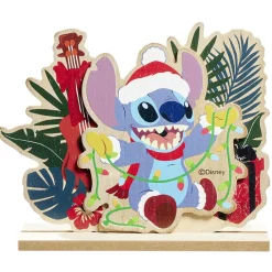 Déco à poser en bois Disney Stitch à Noël-Gifi Online
