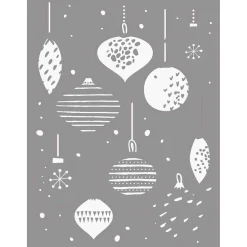 Déco fenêtre électrostatique boule de Noël blanc L27 x l20 cm-Gifi Discount