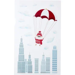 Déco fenêtre électrostatique Père Noël en parachute L33x57 cm-Gifi Sale