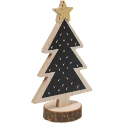 Décoration à poser sapin en bois H20x12cm-Gifi Outlet