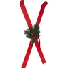 Décoration à poser ski bois rouge x2-Gifi Sale