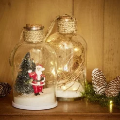 Décoration bocal lumineux avec scène de Noël H20cm-Gifi Hot