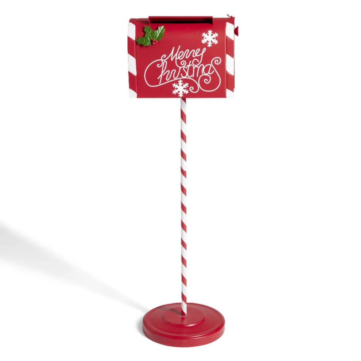 Décoration boîte aux lettres de Noël rouge et blanche H100cm-Gifi