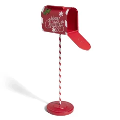 Décoration boîte aux lettres de Noël rouge et blanche H100cm-Gifi