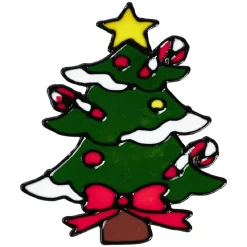 Décoration de fenêtre paillettée Noël-Gifi