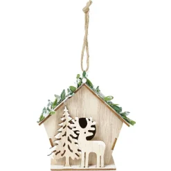 Décoration de Noël maison à suspendre en bois-Gifi Discount