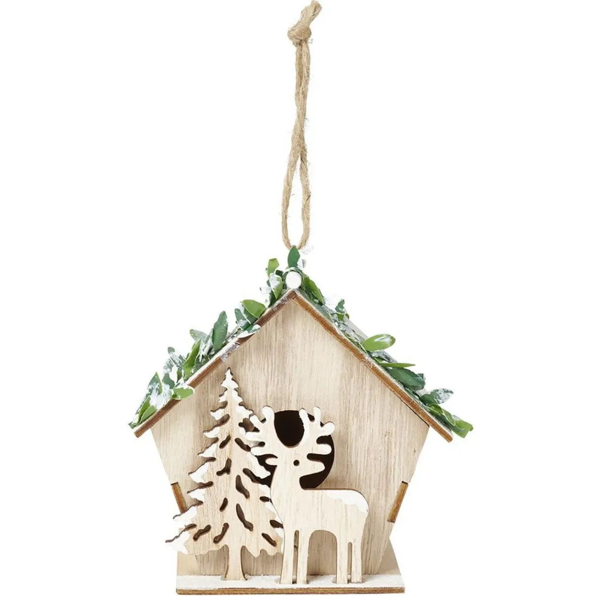Décoration de Noël maison à suspendre en bois-Gifi Discount