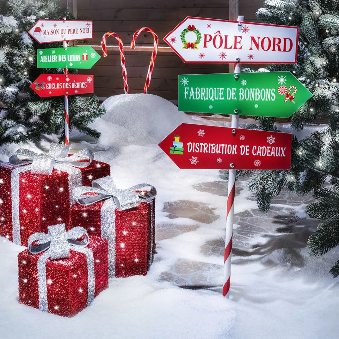 Décoration de Noël pancarte-Gifi Discount