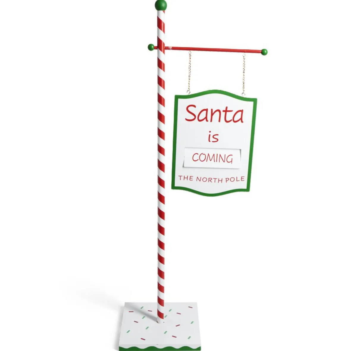 Décoration de Noël panneau en bois "Santa is coming" H100cm-Gifi Sale