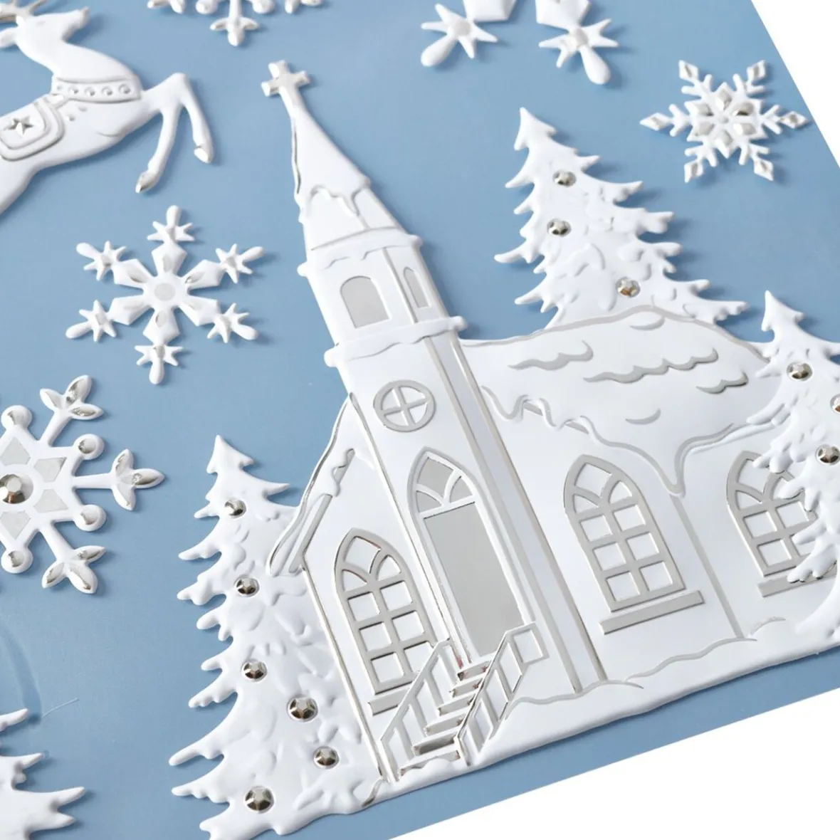 Décoration de Noël stickers 3D pour fenêtre-Gifi Outlet