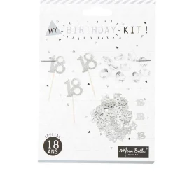 Décoration de table anniversaire 18 ans argenté-Gifi Sale