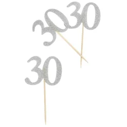 Décoration de table anniversaire 30 ans argenté-Gifi Best