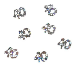 Décoration de table anniversaire 40 ans argenté-Gifi Online