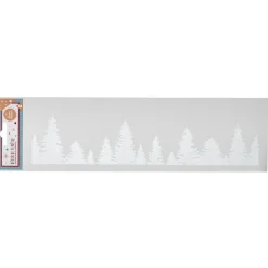 Décoration fenêtre électrostatique forêt de sapins blancs L36 x l11 cm-Gifi Online