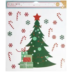 Décoration fenêtre Noël électrostatique sapin ou Merry Christmas-Gifi Sale