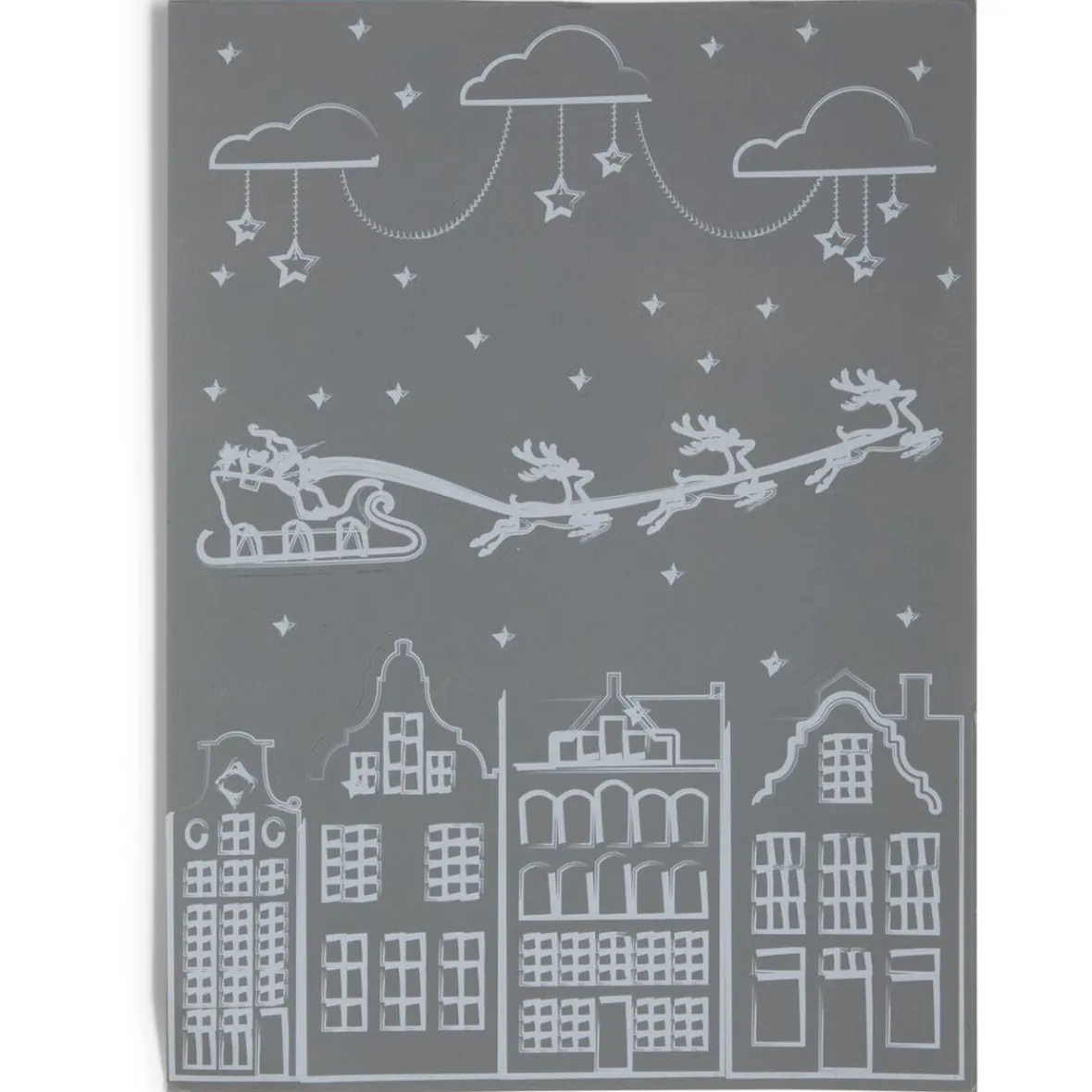 Décoration fenêtre Noël électrostatique dessin blanc-Gifi Hot