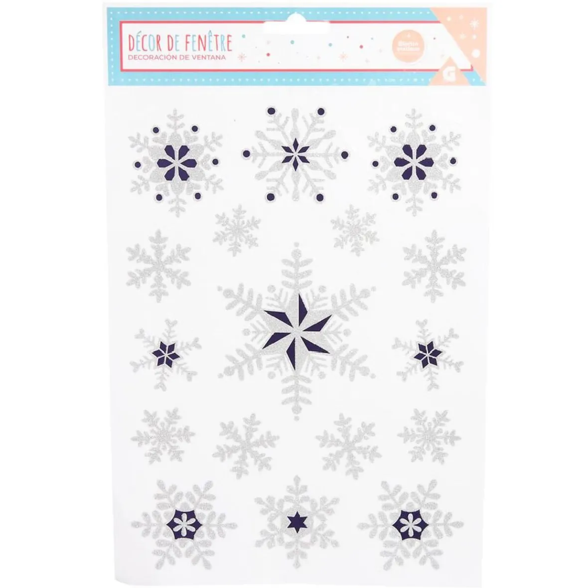 Décoration fenêtre Noël électrostatique étoile ou flocon-Gifi Outlet