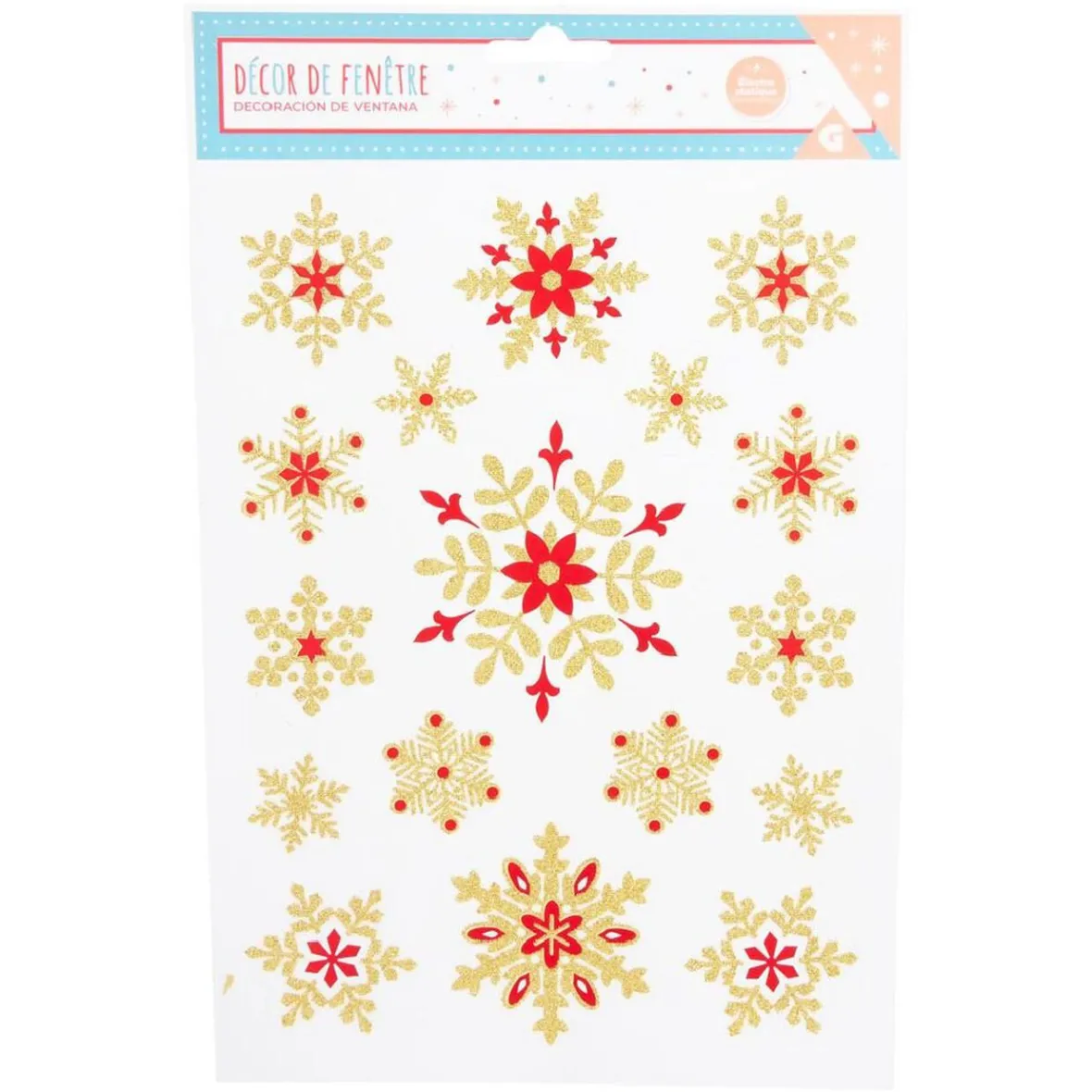 Décoration fenêtre Noël électrostatique étoile ou flocon-Gifi Outlet